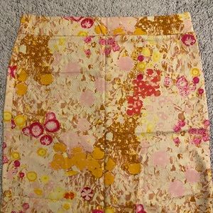J Crew floral jacquard pencil skirt